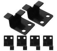 TOYANDONA 6 Pezzi Gancio a U in Acciaio Inox Nero per Specchi e Piastrelle | Staffe per Specchio Muro, Gancio per Finestra, Supporto Stabile, Finitura Contemporanea, Fissaggio Affidabile