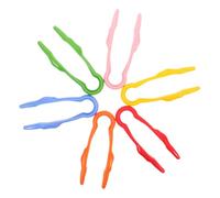 TOYANDONA 6 pezzi Pinzette per Plastica Colorate da Strumento Montessori per Motricità Fine e Coordinazione Occhio-mano Gioco Educativo per Prescolari