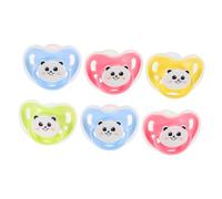 TOYANDONA 6 Pezzi Placare La Bocca Ciucci Con Bavaglino Per Neonato Mini Fratello Macchina, Ciuccio Per Luce Notturna e Io Ciuccio Gel Di Silice