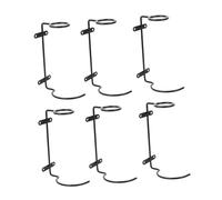 TOYANDONA 6 pezzi Portabottiglie da Parete in Ferro Antiruggine Posti per Vino Rosso Supporto Espositore Bottiglie per Cucina Salotto e Cantinetta Scaffale Sospeso per Uso Domestico