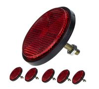 TOYANDONA 6 Pezzi Riflettori Bici Tondi in Plastica Rossa ad Alta Riflettenza Leggeri e Facili da Installare per Sicurezza e visibilità Migliorata Durante la Guida