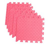 TOYANDONA 6 Pezzi Tappetino da pavimento a foglie box auto tappetini in schiuma ad incastro tappetino quadrato imbottito eva piastrelle puzzle tappeto di giunzione rosso
