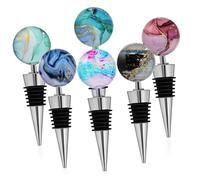 TOYANDONA 6 pezzi Tappi per Bottiglie di Vino in Lega con Design Cono Elegante Tappi per Vino e Bevande Accessori Compatti per Uso Quotidiano e Regalo Raffinato