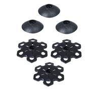 TOYANDONA 6 Punte di Ricambio per Bastoncini da Trekking in Gomma, Copripiede Rotondo e Disco Fiocco di Neve, Accessori per Escursionismo Antiaffondamento nel Fango Compatibili Bastoni