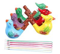 TOYANDONA 6 Pz Fischio Di Uccelli Acquatici Novità Water Warblers Emergenza Fischio Oggetti Di Scena Incoraggianti I Bambini Fischiano Argilla Viola Uccello Di Porcellana Ceramica Bambino