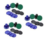 TOYANDONA 6 Set Puck Ricambio per Tavolo Air Hockey con Accessori Pusher e Puck Blu Mini Hockey