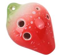 TOYANDONA 6foro Ocarina Ceramica Forma Di Fragola Buchi Per Principianti Strumento Musicale Portatile Per Ragazzo Ragazza Creativo Per Feste e Occasioni Speciali Sviluppo Musicale e