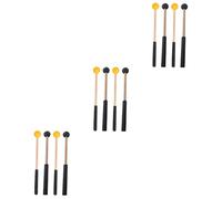 TOYANDONA 6paia of Xylophone Mallets for Kids Ergonomic Handle Rubber Drumsticks for Percussion Instruments Marimba and Glockenspiel Play