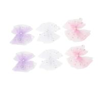 TOYANDONA 6pezzi Fermagli Per Capelli Fiocco in Tulle Morbido Per Bambine Fermagli Laterali Chiusura Scatto Per Qualsiasi Acconciatura Accessori Multiuso Per Uso Quotidiano o Feste