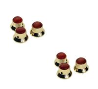 TOYANDONA 6pezzi Manopole Di Controllo Volume e Tono Per Chitarra Elettrica e Basso Con Stile Campana Metallo e Gemma Rossa Sostituzione Facile e Resistente Compatibile Con La Maggior Delle