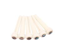 TOYANDONA 6pezzi Piroli del Ponte per Chitarra in Osso con Cerchio in Ottone e Perno per Chiodi Forma di Verde Adatti Chitarra Acustica e Folk per Sostituire Ponte