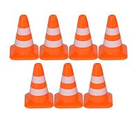 TOYANDONA 7Pcs Traffico Coni Stradali di Segnali Stradali Giocattoli Blocchi Stradali Pretend Gioca Giocattoli In Miniatura Coni di Traffico per La Sabbia Tabella Costruzione di Ingegneria
