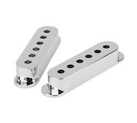 TOYANDONA 7pezzi Copri Pickup per Chitarra e Manopole in Argento Cromato Copr Pickup Single Coil Manopola Volume Manopole Tono e Puntale Selettore