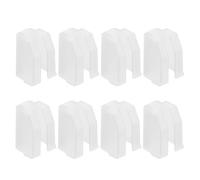 TOYANDONA 8 Pezzi Cappuccio dello Stilo Giradischi, Copri Puntina Lettore Vinile in Plastica Bianco, Protezione Completa per Record Player Needle, Compatibile la Maggior Parte dei Modelli