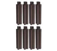 TOYANDONA 8 Pezzi Supporto per Orto Rialzato da Esterno in Plastica Color Terra Struttura Impilabile con Design Estensibile per Spazi Verdi e Terrazze