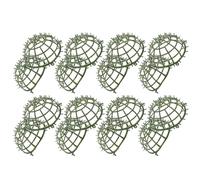 TOYANDONA 8 Pezzi Supporto per Sfere Decorative da 10 Cm, Set Gabbie per Piante Artificiali in Plastica Resistente per Decorazioni Giardino e Patio, Struttura di Supporto per Composizioni