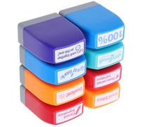 TOYANDONA 8 Pezzi Timbro Insegnante per Classe, Messaggi Pronti, Portatile | Quaderni Studenti e Copertine Compiti, Uso Aula e Comunicazione Genitori, Rapido e Pratico