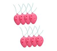 TOYANDONA 8 Pz Mini Ocarine Per Bambini Strumenti Musicali Per Bambini Di Ocarina Pratica L'ocarina Ocarina Pendente Ocarina Portatile Strumento Ocarina a 6 Fori Cestino Abs Rosa