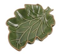 TOYANDONA Abbeveratoio per Api e Farfalle da Esterno in Ceramica a Forma di Foglia Verde, Stazione d Acqua Educativa per Insetti Benefici, per Giardino e Prato