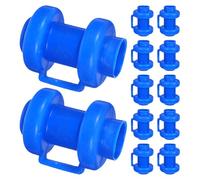 TOYANDONA Accessori per Trampolino 25 Pezzi Tappi Terminali in Plastica Blu per Pali 2,5 Cm, Copertura Resistente alle Intemperie per Recinzioni Trampolino, Parti di Ricambio per Uso