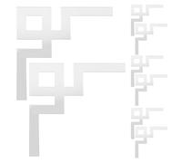 TOYANDONA Adesivi Angolari in Acrilico Effetto Specchio 8 Pezzi, Decorazione Murale Autoadesiva per Pareti, Armadi e Bagno, Adesivi Decorativi Rimovibili per Soggiorno e Camere