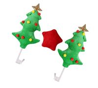 TOYANDONA Albero e Stella in Peluche Verde Set 3 Pezzi Decorazioni Natalizie per Auto Resistente e Morbido al Tocco, Accessori Esterni per Finestrini in Strada