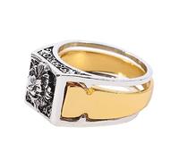 TOYANDONA Anello Estetico Scomparto Segreto e Forma Leone in Lega Resistente Alla Corrosione Adatto Per Club e Incontri Sociali Misura