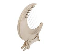 TOYANDONA Arpa Lira Portatile in Legno Corde Forma Di Mezzaluna Strumento Musicale Leggero Per Principianti Con Superficie Lucidata e Sonorità Melodiosa