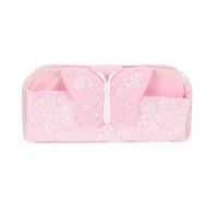TOYANDONA Astuccio per Scuola Rosa Design a Zip, Grande Capacità e Inserti per Carte, per Back To School Party e Studenti che Cercano Astuccio Multifunzionale e Facile da Trasportare