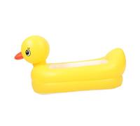 TOYANDONA Bagno Gonfiabile a Forma di Papera Gialla, Design Antiscivolo e Materiale Ecocompatibile, Portatile e Facile da Gonfiare per Ragazzo Ragazza e Viaggi