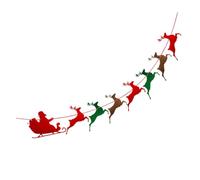 TOYANDONA Banner Natalizio in Feltro Decorativo Addobbo da Appendere per Festa di Natale Riutilizzabile e Facile da Installare su Muri Porte e Finestre Ornamento Creativo con Babbo Natale