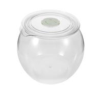 TOYANDONA Barattolo Ermetico Rotondo Trasparente 4l in Plastica con Valvola | Coperchio in Silicone, Superficie Liscia senza Giunture, Facile Pulizia