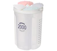 TOYANDONA Barattolo per Alimenti a 4 Scomparti, 2000ml, PP Trasparente | Coperchio, Separazione Multiuso per Semi e Caramelle, Facile da Pulire, per Dispensa Ordinata