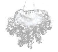 TOYANDONA Barba Di Babbo Natale Realistica Barba Costume Per Bambini Costume Da Barba Finta Barbe Finte Costume Da Barba Da Festa Finto Baffo Barba Lunga Mancare Artificiale Bianca