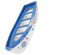 TOYANDONA Barca in Legno Grande Decorazione a Tema Mare Blu Scuro per Casa e Spiaggia Centrotavola Tradizionale e Accessorio Marino Elegante
