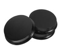 TOYANDONA Base per Bambole in Legno, Set da 3 Basi Miniature Rotonde per Action Figure e Oggetti Miniatura, Nero, 6,5 CM, per Casa Bambole e Accessori Bambolotti Bambina