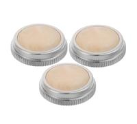 TOYANDONA Base per Pulsanti Tromba 3 Pezzi con Inserti in Conchiglia Beige, Design Versatile in Metallo, Fermo Sicuro, Accessorio Elegante per Tromba e Tuba