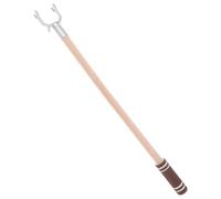 TOYANDONA Bastone Appendivestiti in Legno di Faggio 058 M Argento Chiaro Palo per Stendino da Soffitto Robusto e Stabile per Asciugatura Vestiti in Lavanderia e Ambienti Esterni