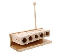 TOYANDONA batacchio a cinque note Strumento musicale per Giocattolo per sviluppare il ritmo giocattoli musicali per strumento musicale prescolare di legno Light Brown