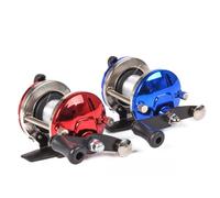 TOYANDONA Bobina per Lenza da Pesca Compatta in ABS e Ferro 0,28mm/50m Rapporto 3,5 1 per attività di Pesca Facile da Utilizzare