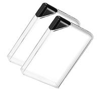 TOYANDONA Borraccia Piatta Trasparente 450ml in Plastica As, Set 2 Pezzi, Leggera e Compatta, Bottiglia D’acqua Tascabile per Sport, Viaggi e Attività Outdoor