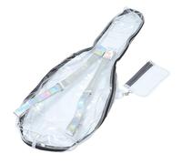 TOYANDONA Borsa per Chitarra Acustica Trasparente in PC Bianca, Zaino a Doppia Tracolla per 39/40/41 Pollici, Uso Outdoor, Unisex