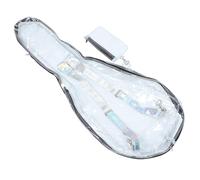 TOYANDONA Borsa per Chitarra Trasparente PC 39/40/41 Pollici | Doppia Tracolla, Bianco Semplice e Leggero, Uso Outdoor e Facile da Portare