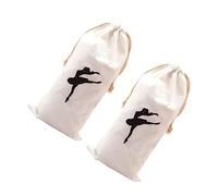 TOYANDONA Borsa Portaoggetti Per Scarpe Da Punta in Lanugine Coulisse, Set Da 2 Borse Da Ballo Per Bambine, Accessori Per Danza Per Organizzare Scarpe e Piccoli Oggetti Durante Prove e Saggi