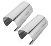 TOYANDONA Bracciale rigido in argento da 2 pezzi - Bracciale rigido in argento massiccio con ampia apertura - da polso largo da donna per eventi di feste e spettacoli