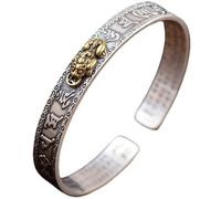 TOYANDONA Braccialetto Aperto da Uomo in Materiale Resistente Design Sutra del Cuore, Bracciale Creativo per Polso Maschile, Regolabile e Superficie Liscia per Uso Quotidiano e Regalo