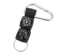 TOYANDONA Bussola Portachiavi con Termometro Integrato e Moschettone, Bussola per Cinturino Orologio Compatta per Escursionismo e Attività Outdoor, Strumento Multifunzione per Navigazione