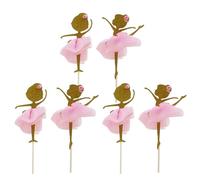 TOYANDONA Cake Topper 6Pcs Ballerina Ragazza Che Balla Toppers Cupcake Cake Picks Bomboniere per La Decorazione di Compleanno di Nozze