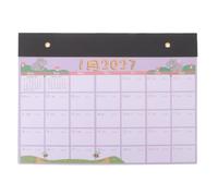 TOYANDONA Calendario da Scrivania 2027 in Pvc Layout Bilingue Inglese | Display Doppia Data Solare e Lunare, Struttura Autoportante, Casa e Ufficio