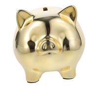 TOYANDONA cambia organizzatore salvadanaio grandi salvadanai per adulti cassa di risparmio del maiale macchina contamonete casa gigante soldi moneta Freddo ornamento da tavola Golden
